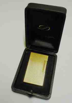 VINTAGE S.T. DUPONT L-1 SOLID GOLD LIGHTER