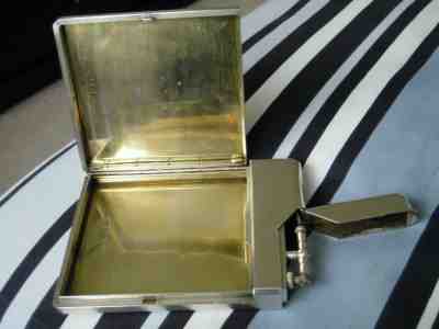 Asprey cigarette case with lighter combo, solid silver, London 1932