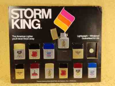 Ex-Rare Vintage Storm King Lighters Lot of 11W Display Box 1976 V F New Cond!!!