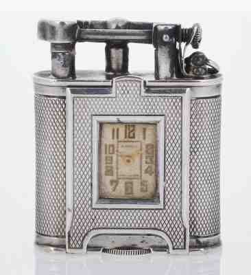 DUNHILL Sterling Silver A Size Petrol Watch Lighter Single WheeI Import Mks 1927