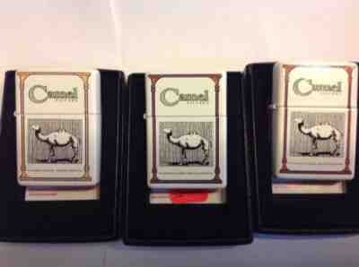 Camel Zippo 3-90th Anniversary CZ#725 Two Protypes  Made In 2005