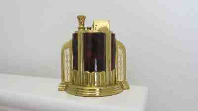 Ronson Touch Tip Lighter ~ART DECO 'ARISTOCRAT' 1938. 24K GOLD PLATED ~VERY RARE