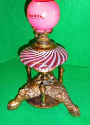 Dante Lucifer Devil Satan antique advertising kerosene cigar lighter lamp