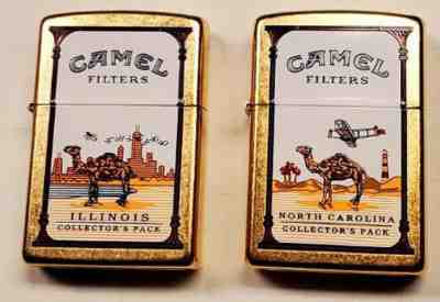Zippo Camel State Collectors Pack IL and NC 1941 Replica CZ  Only 50 Made 2004
