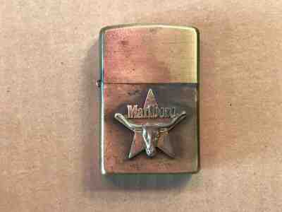 Vintage Zippo 1979 Marlboro Bull Emblem Lighter | UNUSED | EXTREMELY RARE BRASS 