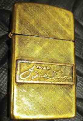 14k Gold Plated Frank Sinatra Vintage Thanks Lighter