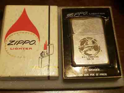 1967 USS Forrestal CVA 59 Zippo Tonkin Gulf Yacht Club Vietnam Cruise RARE