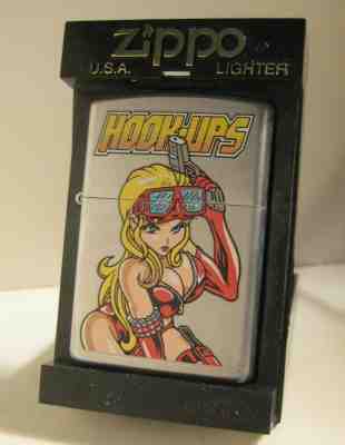  2001 ZIPPO HOOK-UPS AQUA POLICE SKATBOARDING CARTOON ANIME JEREMY KLEIN