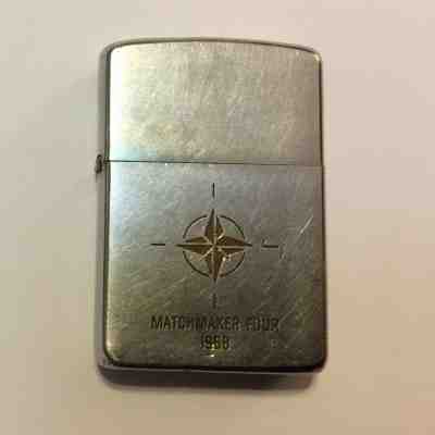 RARE 1968 ZIPPO LIGHTER NIAGARA FALLS NATO MATCHMAKERS FOUR WAR EXERCISES WORKS 