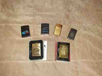 zippo lighter lot of 6 ! some have issues! some are MINT! 