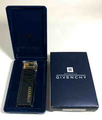 Original Givenchy 2303 Lighter in Black Lacquer & GF w/Case, NOS, Japan (#CM)