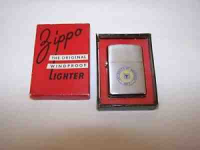 Vintage Zippo Lighter University of Michigan Emblem w/ Original Box 1946-49?