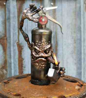 Cigar Cigarette lighter Oil lamp metal sculpture shop USA hand made smoking