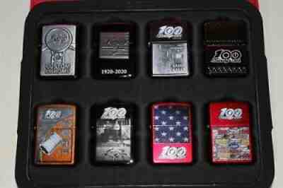 Zippo Snap-On Tools 100th Anniversary 100 Years 8 Lighter Set Brand New RARE!!