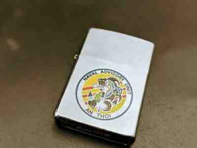 zippo lighter NAVAL ADVISORY UNIT AN THOI VIETNAM WAR RARE