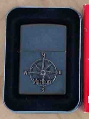 Rare Vintage Japan Zippo Lighter - Marlboro Adventure Compass - 1997