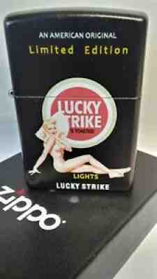 Zippo 2 LUCKY STRIKE PIN UP GIRL 2019 Limited Edition 2 sided new