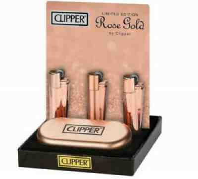 Rose Gold Clipper Metal Lighter With Metallic Finish Gift Tin Limited Edition