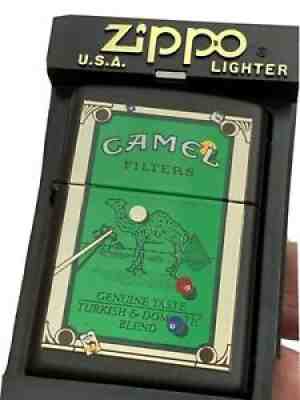 1998 Zippo Lighter Camel Cigarettes CAMEL POOL TABLE International Series MIB