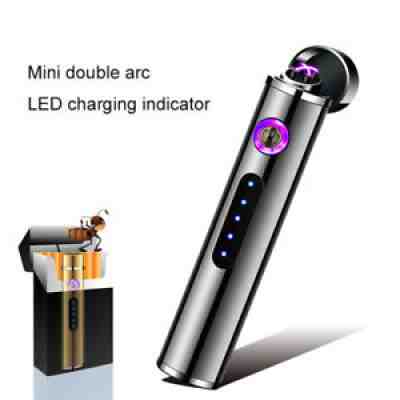 Mini Dual Arc USB Lighter Sensor Switch Charging Cigar Lighter Plasma Windproof