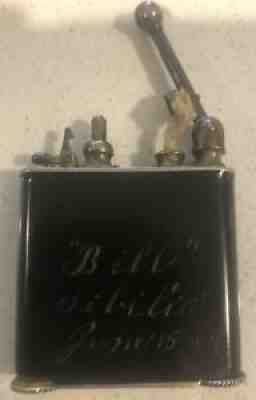 Vintage DOUGLASS Pocket Lighter Push Button Mechanism - Patent 1926.