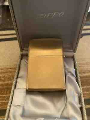 Vintage 1960s Zippo Lighter 10k Gold Filled With Clamshell Box