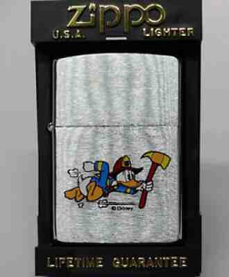 Donald Duck Fireman Disney Zippo 1995 Egmont Publishing Scandinavia RARE 50 made