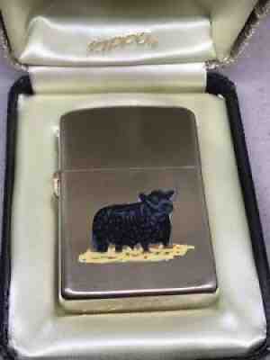 Vintage 1960s Town & Country Bull 10k Gold Filled Zippo Lighter- Unfired! Rare!