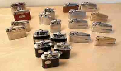 Lot of 20 Art Deco Ronson Pocket Lighters Including 2 Sterling Silver Adonis