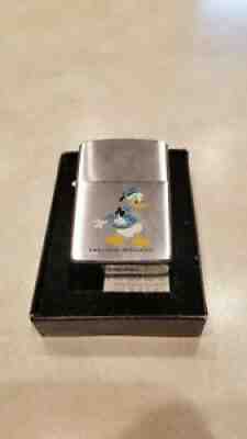 Donald Duck Zippo Lighter Brushed Finish, New In Box, Collectible