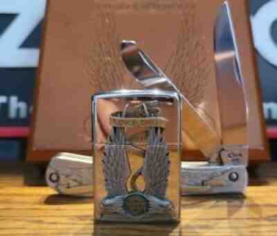 Harley-Davidson Zippo Lighter Case Knife Set. New XI 1995 Rare Hard to Find MINT