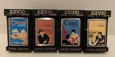 Zippo Camel Set Of 4 Double Sided Only 250 Made Unused Nostalgic Series Lights