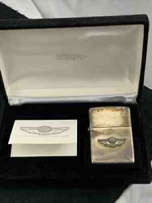 2002 Sterling Silver Zippo Lighter Harley Davidson Motorcycles 100th Anniv. MIB