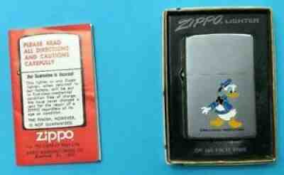 Zippo lighter 1978 Walt Disney Productions Donald Duck with Original box