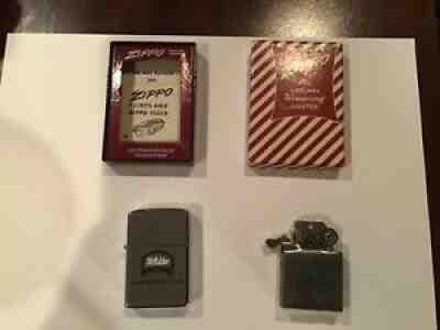 Zippo Lighter 1950's White Super Power Truck beautiful lighter unused w Box