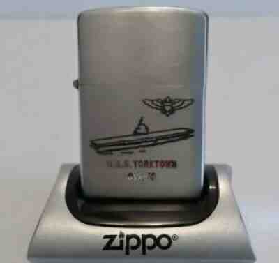 Vintage 1950's Zippo Lighter U.S.S. YORKTOWN CVA-10 AIRCRAFT CARRIER #2517191