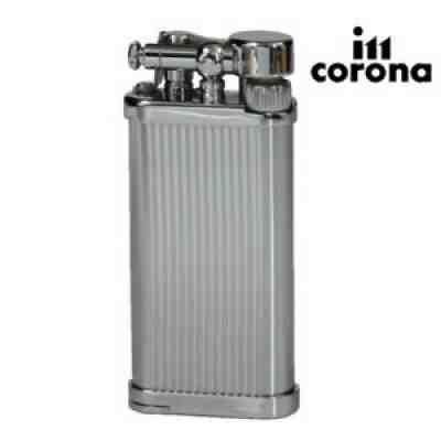 NEW IM Corona - Old Boy Chrome Stripes Pipe Lighter (64-3306)