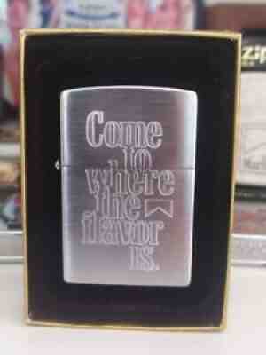 Zippo Lighter Marlboro - Come Where To The Flavor Is - Promotional 2002 New !!