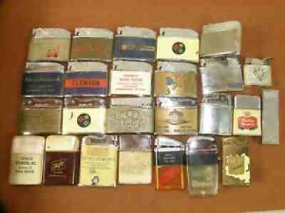 Lot of 25 Vintage Advertising Lighters Hotel Padre Sears Phillip Morris Graff