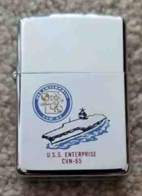 ZIPPO 1980 USS ENTERPRISE CVN-65 Lighter NOS