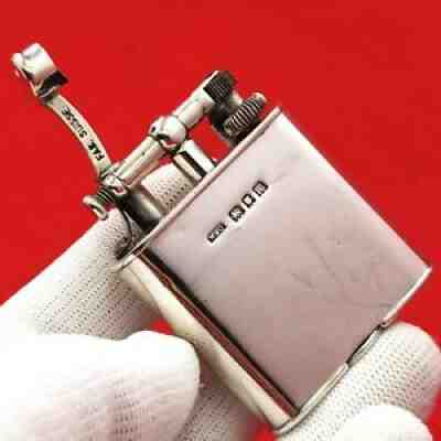 ALFRED DUNHILL - UNIQUE- 1927 - STERLING SILVER - PAT. 143752 - PETROL LIGHTER