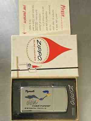 Zippo Road Runner Plymouth Warner Bros Minty UNSTRUCK 1967 In Original Box