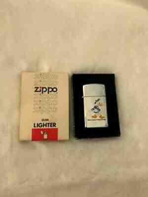 Vintage Used 1976 Walt Disney Donald Duck Zippo Lighter in the BoxÂ 