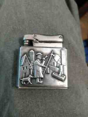 VINTAGE IBELO MONOPOL 925 STERLING SILVER CASE LIGHTER ENGRAVED