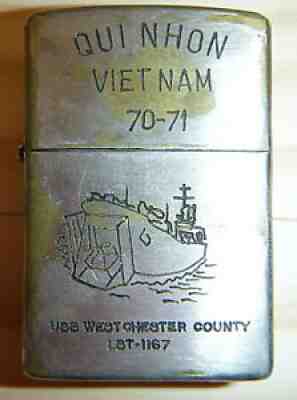 1970 - ZIPPO LIGHTER - QUI NHON - US NAVY - LST 1167 - 1971 - VIETNAM WAR, 0954