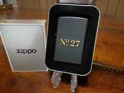 MARLBORO NO 27 BLACK MATTE ZIPPO LIGHTER MINT IN BOX 2002