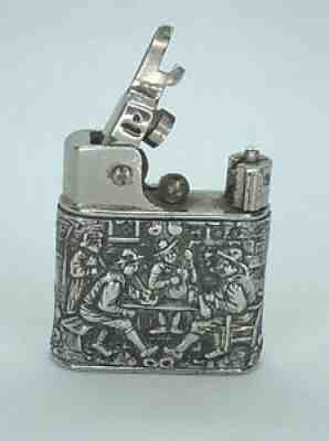 Vintage Silver 835 Baby-MYLFLAM Brit Patent D R P Brevete SGDG Lighter