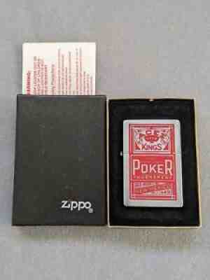 VTG 2002 MARLBORO CIGARETTES RED POKER ACES OVER KINGS ZIPPO LIGHTER MIB RARE