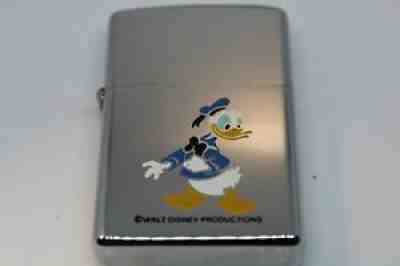 VINTAGE ZIPPO DONALD DUCK LIGHTER NEVER USED WALT DISNEY PRODUCTIONS