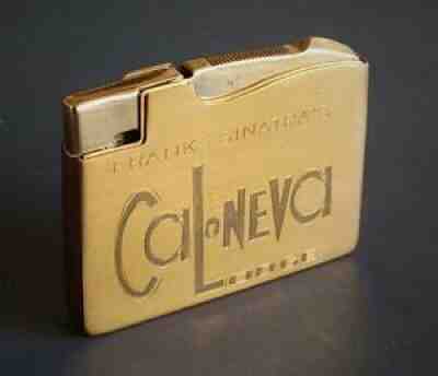 Vintage Elgin American FRANK SINATRA CAL NEVA LODGE Lighter goldtone CASINO NOS